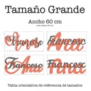 Nombre madera Grande (hasta 60x30)