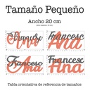 Nombre madera pequeño (hasta 20x10)