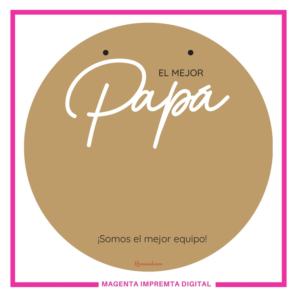 Placa circular Mama/Papa