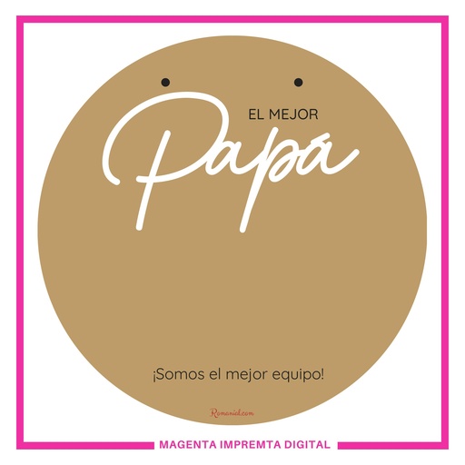 Placa circular Mama/Papa